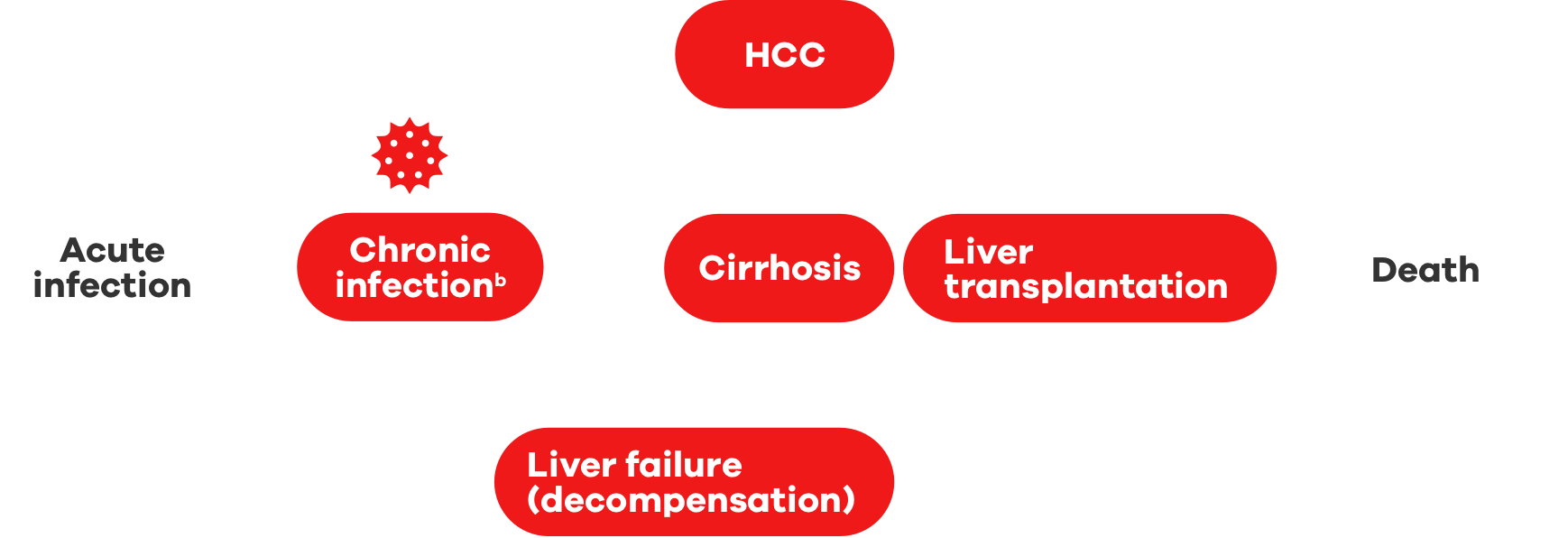 Chart showing CHB progression